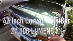 Yitamotor 42 Inch Curved Led Light Bar Kit Install Youtube