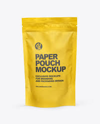 Download Stand Up Pouch With Zipper In Pouch Mockups On Yellow Images Object Mockups PSD Mockup Templates