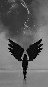 Black And White Angel Wings Aesthetic Pin By Wavey Nop On Fantasy Dark Wallpaper Dark Fantasy Art Angel Wallpaper