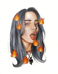 Portrait Drawing Billie Billie Eilish