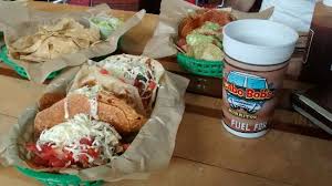 Break tuna into small chunks or shredded pieces and place about 1 1/2 ounces on a double layer of corn tortilla for each taco. Just Fish Tacos Picture Of Cabo Bob S Burritos Austin Tripadvisor