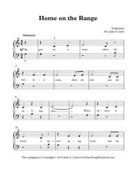 The entertainer easy piano version for beginners sheet music. Home On The Range Free Easy Piano Sheet Music