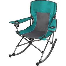 Ozark Trail Quad Fold Rocking Camp Chair With Cup Holders Green Walmart Com Camping Rocking Chair Folding Camping Chairs Folding Rocking Chair