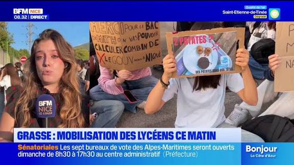 "Libérons-nous d'un système qui nous étouffe" : les élèves du lycée Tocqueville à Grasse se mobilisent ce vendredi matin | BFM Nice Côte d’azur | Facebook