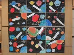 Planets Space Art Lesson Elementary Art Projects Solar System Art Space Art