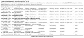 Feedback from your target audience could determine whether your business succeeds or fails. The Development And Validation Of The Bronchiectasis Health Questionnaire European Respiratory Society