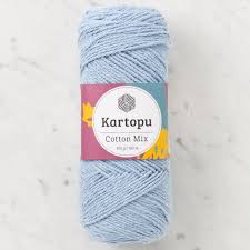 Kartopu Cotton Mix Mavi El Orgu Ipi 2106s Hand Knitting Yarn Storing Craft Supplies Baby Yarn