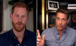 Does prince harry have a ponytail? Rob Lowe Tells James Corden His Neighbor Prince Harry Has A Ponytail Daily Mail Online