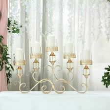 Shop for candle holder centerpieces at bed bath & beyond. Gold 18 In Tall Candelabra Candle Holder Centerpiece With Glass