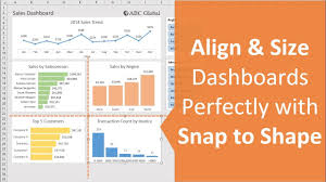 Align Size Excel Dashboard Elements With Snap To Shape