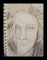 Four different photos combined to one family picture Size 12×14 Pencil  sketch