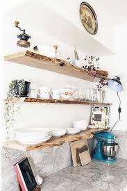 9 Creative Shelving Ideas For Kitchen Diy Kitchen Shelving Ideas Kitchens Live Edge Live Edge Shelves Floating Shelves