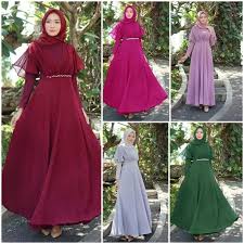 Yuk,order dan dapatkan best price dari kami. Pre Order Muslimah Ashifa Maxi Dress Baju Dinner Nikah Tunang Long Sleeve Red Purple Grey Pink Green Muslimah Fashion Dresses On Carousell