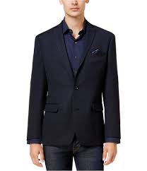 Bar Iii Mens Slim Fit Neat Knit Two Button Blazer Jacket