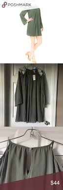 Bar Iii Olive Cold Shoulder Dress Clothes Design Dress Brands Bar Iii Dress