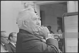 Supreme Court Chief Justice Warren Earl Burger watches the Veterans... News  Photo