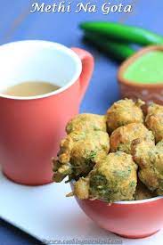 Methi Na Gota Or Methi Pakoda Recipe Gujarati Tea Time Snack Recipe Recipe Recipes Snack Recipes Tea Time Snacks