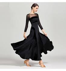 Ballroom Dancing Dresses Wine Black Long Sleeves Waltz Tango Dancing Flamenco Dresses For Women Lady Flamenco Dress Waltz Dress Ballroom Dress