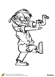 coloriage zombie premier de la classe sur hugolescargot com lettres