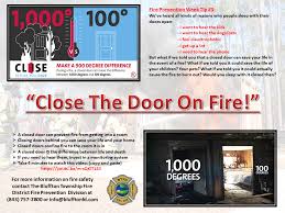 Close before you doze is brought to you by ul fsri, a group dedicated to increasing firefighter knowledge to reduce injuries and deaths in the fire service and in the communities they serve. A Closed Door Can Make All The Difference Bluffton Township Fire District Mdash Nextdoor Nextdoor