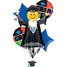 Graduation Balloon Bouquet 11pc Bright Grad In 2021 Graduation Balloon Bouquets Graduation Balloon Party City Balloons