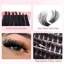 Winifred Fluffy Eyelash Clusters 100D Lashes Clusters Individual Lashes  Thick Volume Lash Clusters 10-18mm Eyelash Extension D Curl Mink Lashes  Extension DIY for Beginners : Beauty & Personal Care