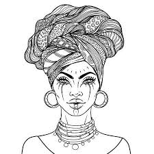 African American Pretty Girl Vector Illustration Of Black Woman African Tattoo African American Tattoos African Queen Tattoo