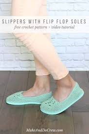 crochet slippers with flip flop soles free pattern