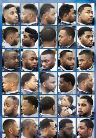 black men haircuts chart impressive barber shop haircut