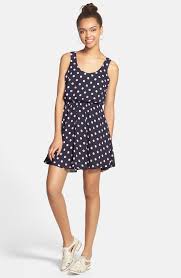 Lush Print Cross Back Skater Dress Juniors Nordstrom Junior Dresses Casual Fashion Dresses