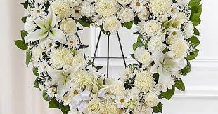 Always Remember Floral Heart Tribute White Flowers Funeral