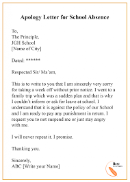 Also ensure that you provide supporting documents or evidence if required. Apology Letter Template For Absence Format Sample Example Best Letter Template Letter Writing Examples Job Cover Letter Lettering