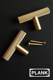 Knurled T Bar Solid Brass Handles Brass Handles Gold Door Handles Brass Kitchen Handles