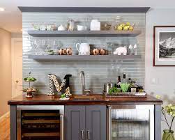 home bar with open floating shelves kitchen diy living room tv console mount