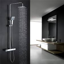Homelody Colonne De Douche Avec Mitigeur Thermostatique Systeme De Douche Chrome Socle En Laiton Ensemble De Douche Hauteur Reglable Achat Vente Colonne De Douche Colonne De Douche Cdiscount