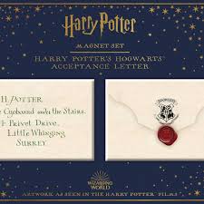 Harry potter hogwarts letter movie. Harry Potter Aufnahmebrief Magnet Set Minalima
