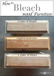 Dip a clean sponge in your solution to saturate it with the bleach mixture. Easy Bleached Wood Furniture Remington Avenue