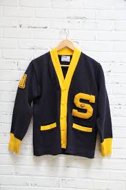 Vintage 70s Varsity Cardigan By Dehen Basketball Cardigan Etsy Varsity Cardigan Vintage Outfits Cardigan