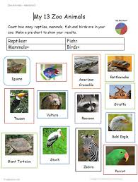 Excel Zoo Animals Pie Chart K 5 Computer Lab