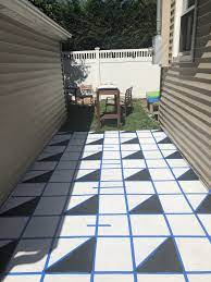 How I Painted My Cement Patio Before After Pictures Steffy S Pros Cons Painted Cement Patio Concrete Patio Designs Painted Patio