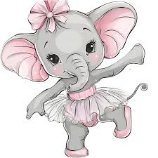 Cartoon Funny Elephant Ballerina In A Tutu, Angel, Animals, Baby PNG  Transparent Image and Clipart for Free Download