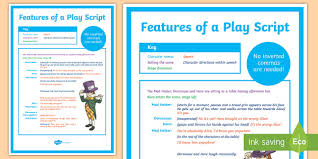 It's not hard to find good free scripts for kids to perform: Features Of A Play Script Ks2 Display Poster
