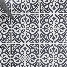 Black And White Patterned Floor Tiles Uk 35 44 Per Sq Metre Floor Tile Kingsbridge Black Patterned Floor Tiles 331 X 331mm Profile Large I Tile Floor Patterned Floor Tiles Patterned Bathroom Tiles