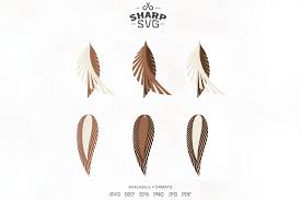 Upgrade to save unlimited icons. Feather Leather Earrings Earrings Graphic By Sharpsvg Creative Fabrica