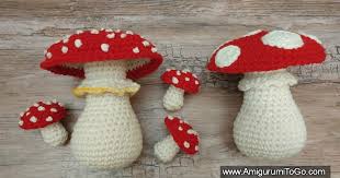 Mushroom hat, fairy hat, pixie hat, fly agaric, amanita muscaria. Crochet Mushroom 6 Inch Pattern Free
