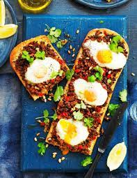 Turkish Bread With Spicy Lamb And Eggs Recipe Myfoodbook Lamb Dinner Recipes Egg Recipes