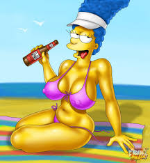 Tram Pararam 🍆❤️🤤 - Marge Simpson posing in a bikini