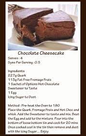 Chocolate Cheesecake Slimming World Desserts Slimming World Cake Slimming World Cheesecake