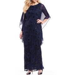 Shop For Brianna Plus Size Sequin Embroidered Cascade Sleeve Column Gown At Dillards Com Visit Dillards Com Plus Size Gowns Formal Column Gown Plus Size Gowns