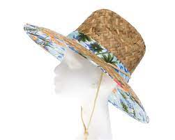 Wholesale Lifeguard Hats Hawaii Print Straw Hats Mens Womens Sun Hats W Chin Cord Lifeguard Hat Hats For Men Mens Summer Hats